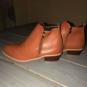 Leather booties